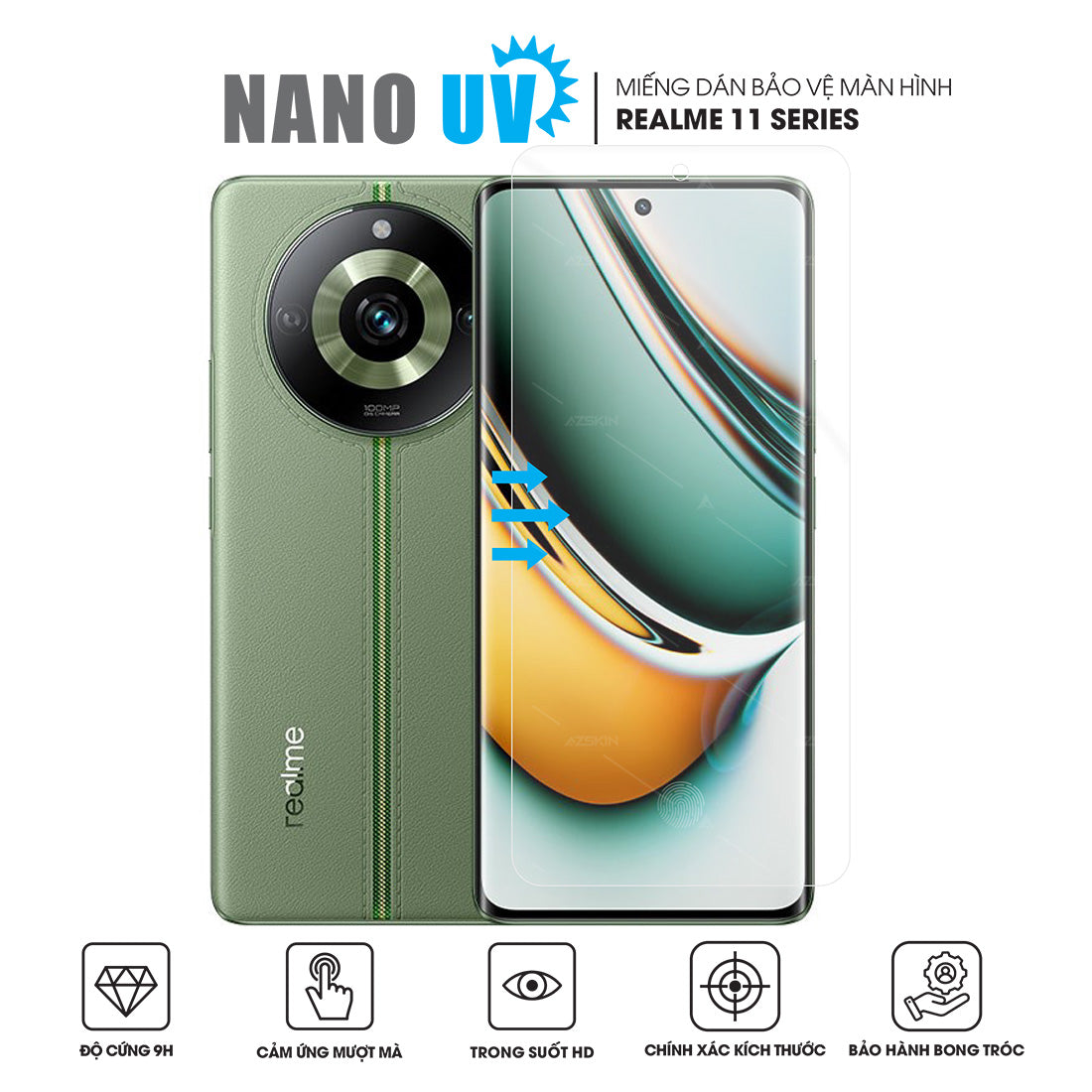 Miếng dán màn hình Nano UV Realme 11 | Pro | Pro+
