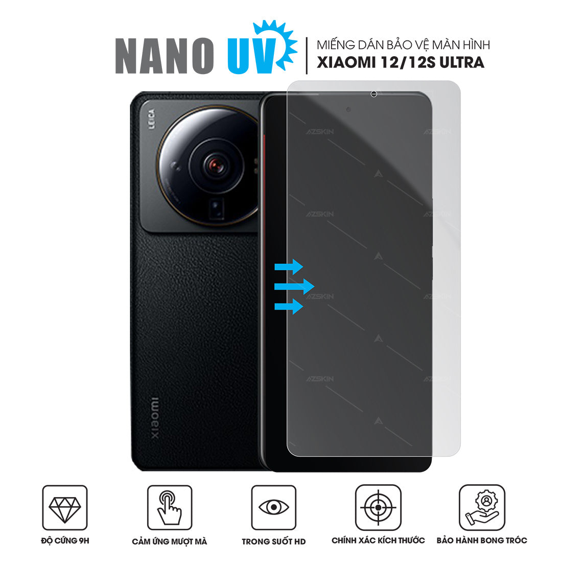 Miếng Dán Màn Hình Nano UV Xiaomi 12S Ultra