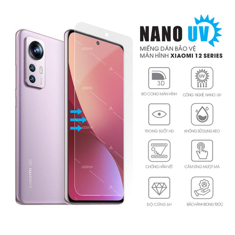 Miếng dán màn hình Nano UV cho Xiaomi 12 / Xiaomi 12 Pro / Xiaomi 12 Lite