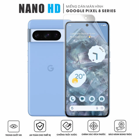 Miếng Dán Màn Hình Nano HD Google Pixel 8 | 8 Pro | 8a