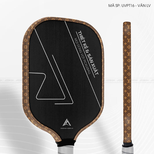Miếng Dán Viền Vợt Pickleball Skin Vân Nổi LV Nâu | UVPT16