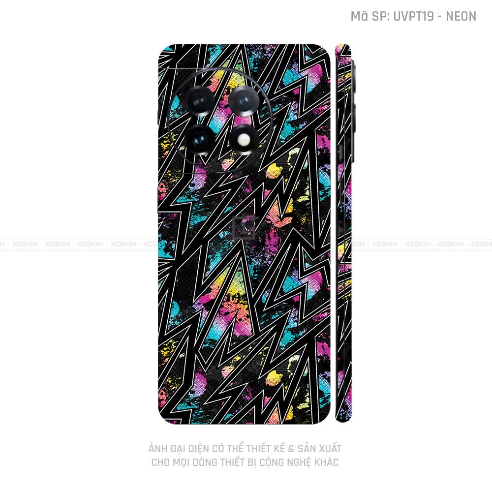 Dán Skin Oneplus Ace Series Vân Neon 01 | UVPT19