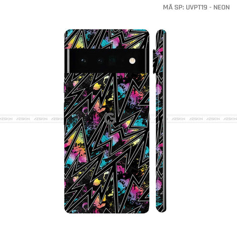 Dán Skin Google Pixel 6 Series Vân Neon 01 | UVPT19