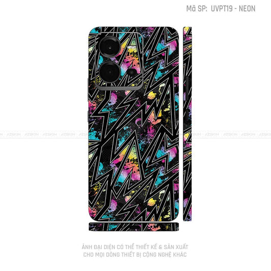 Dán Skin Vivo V Series Vân Neon 01 | UVPT19