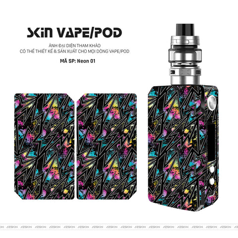 Dán Skin Vape Vân Neon 01 | UVPT19