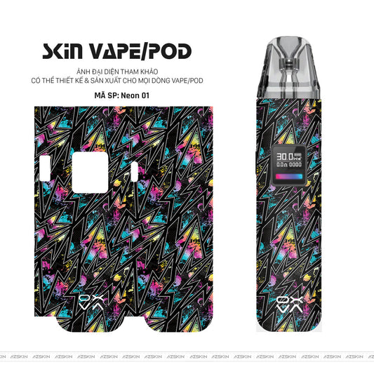 Dán Skin Pod Vân Nổi Neon 01 | UVPT19