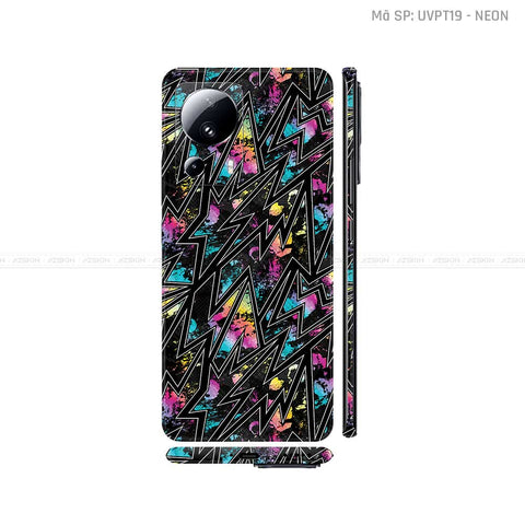 Dán Skin Xiaomi 13 Series Vân Nổi Họa Tiết Neon 01 | UVPT19