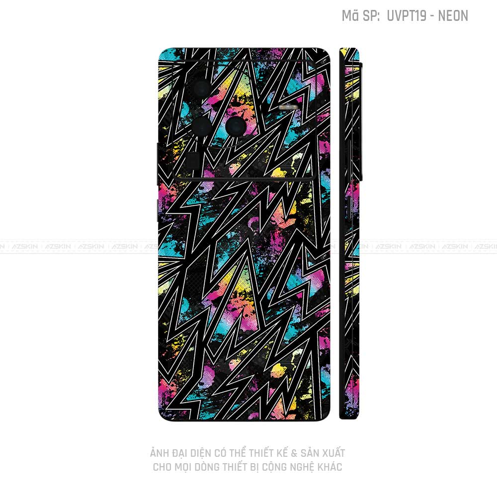 Dán Skin Vivo X Series Vân Neon 01 | UVPT19