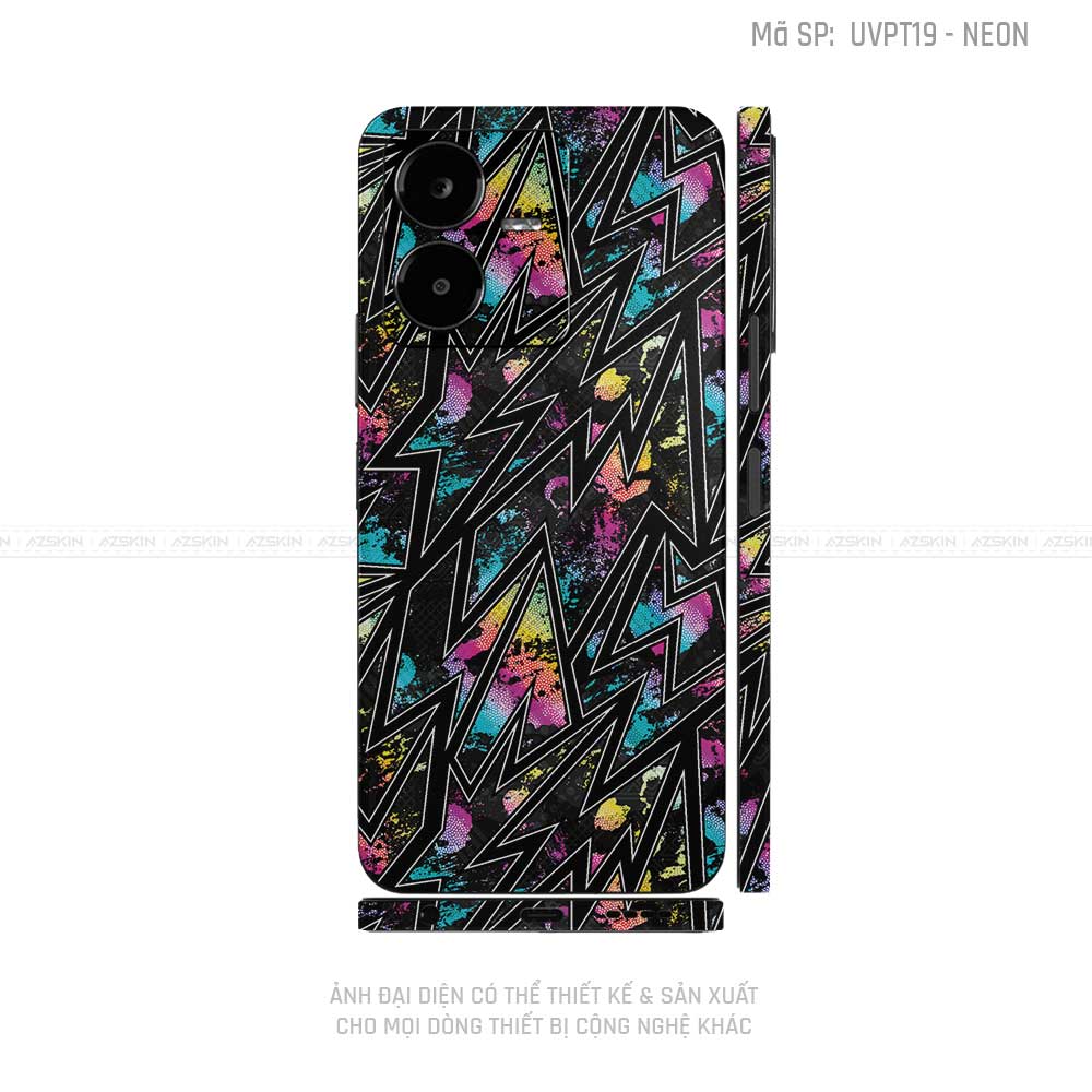 Dán Skin Vivo Y Series Vân Neon 01 | UVPT19