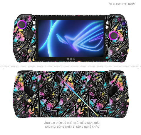 Dán Skin Máy Chơi Game Asus ROG Vân Neon 01 | UVPT19