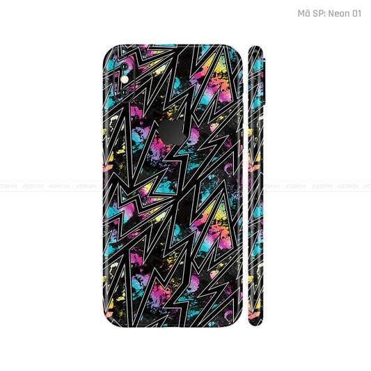 Dán Skin 3M IPhone X Series Vân Nổi Neon 01 | UVPT19