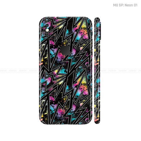 Dán Skin 3M IPhone X Series Vân Nổi Neon 01 | UVPT19