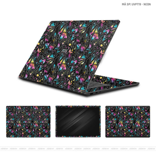 Dán Skin Laptop Xiaomi Vân Nổi Neon 01 | UVPT19