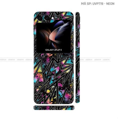 Dán Skin Galaxy Z Flip5 Vân Neon 01 | UVPT19