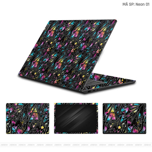 Dán Skin Laptop Lenovo Vân Nổi Neon 01 | UVPT19