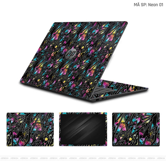 Dán Skin Laptop HP Vân Nổi Neon 01 | UVPT19