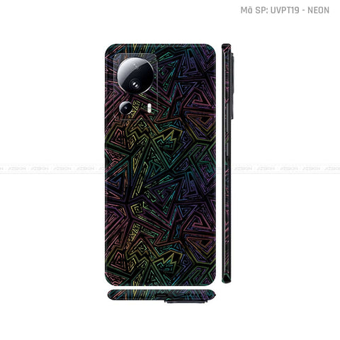 Dán Skin Xiaomi 13 Series Vân Nổi Họa Tiết Neon 02 | UVPT19