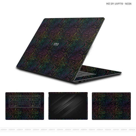 Dán Skin Laptop Xiaomi Vân Nổi Neon 02 | UVPT19