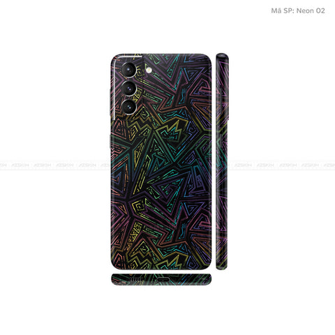 Dán Skin Galaxy S21 Series Vân Neon 02 | UVPT19