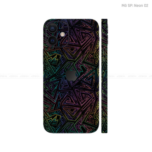 Dán Skin IPhone 12 Series Vân Nổi Neon 02 | UVPT19