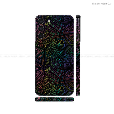 Dán Skin Galaxy S22 Series Vân Neon 02 | UVPT19