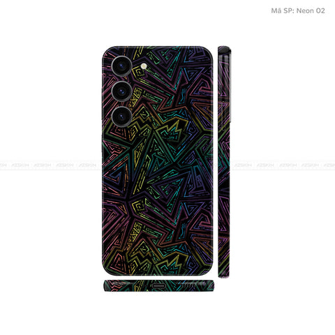 Dán Skin Galaxy S23 Series Vân Nổi Neon 04 | UVPT19