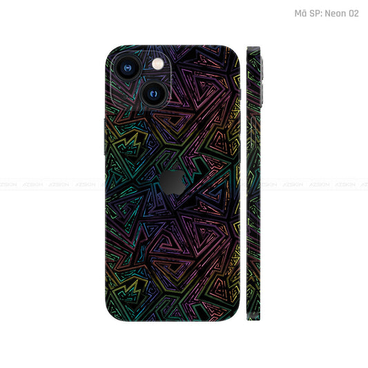 Dán Skin IPhone 14 Series Vân Nổi Neon 02 | UVPT19