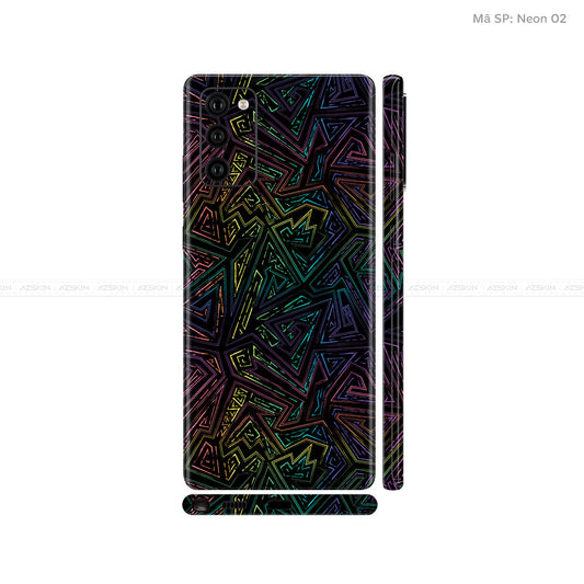 Dán Skin Galaxy Note 20 Series Vân Neon 02 | UVPT19