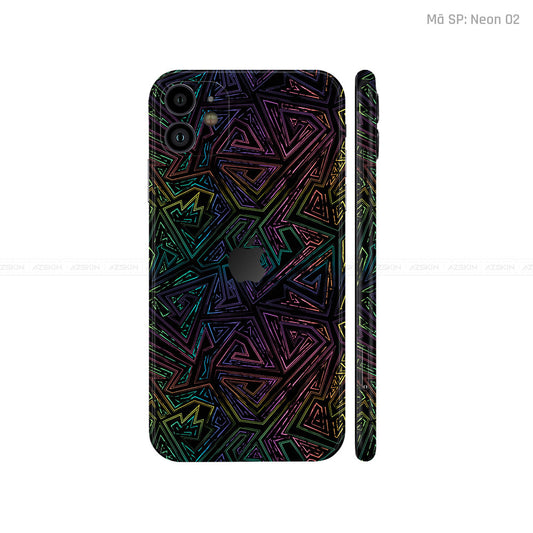 Dán Skin IPhone 11 Series Vân Nổi Neon 02 | UVPT19