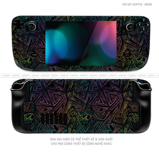 Dán Skin Máy Chơi Game Steam Deck Vân Nổi Neon 02 | UVPT19
