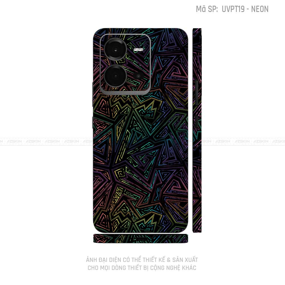 Dán Skin Vivo V Series Vân Neon 02 | UVPT19