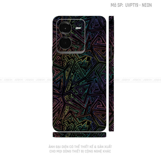 Dán Skin Vivo V Series Vân Neon 02 | UVPT19