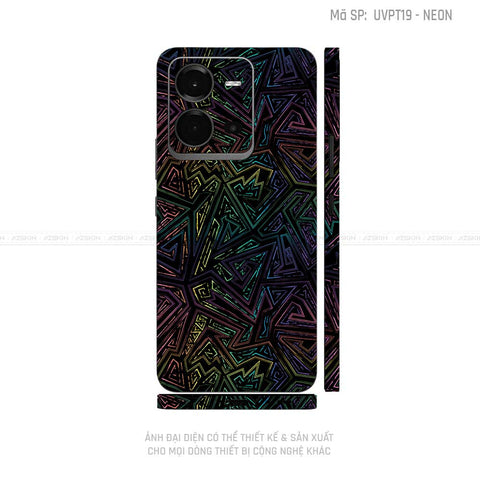 Dán Skin Vivo V Series Vân Neon 02 | UVPT19