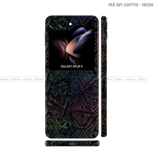 Dán Skin Galaxy Z Flip 7 Vân Neon 02 | UVPT19