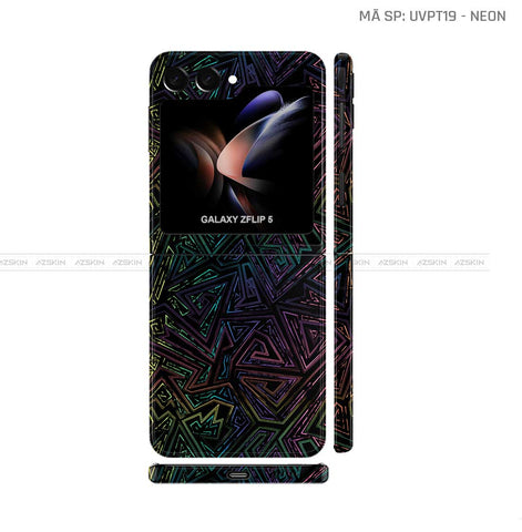 Dán Skin Galaxy Z Flip5 Vân Neon 02 | UVPT19