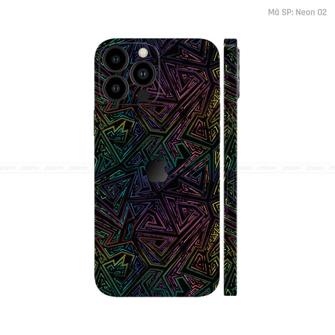 Dán Skin IPhone 12 Series Vân Nổi Neon 02 | UVPT19
