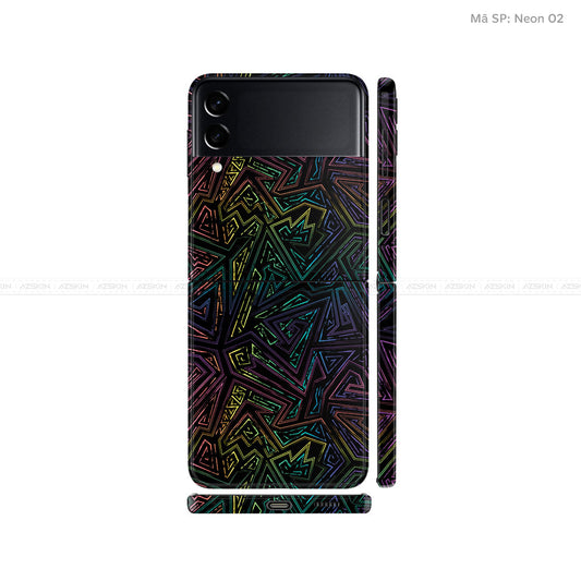Dán Skin Galaxy Zflip3 Vân Neon 02 | UVPT19