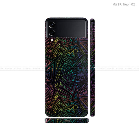 Dán Skin Galaxy Zflip3 Vân Neon 02 | UVPT19