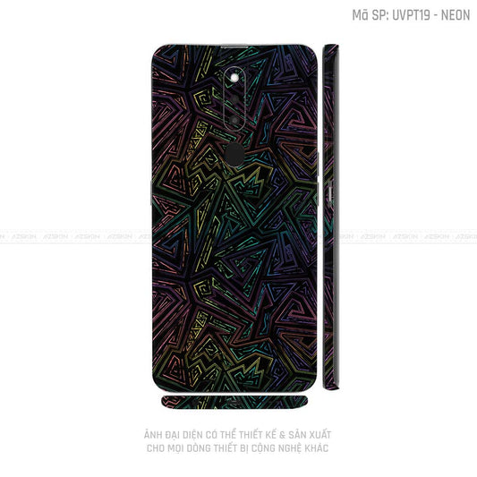 Miếng Dán Skin Điện Thoại OPPO F Series Vân Neon 02 | UVPT19