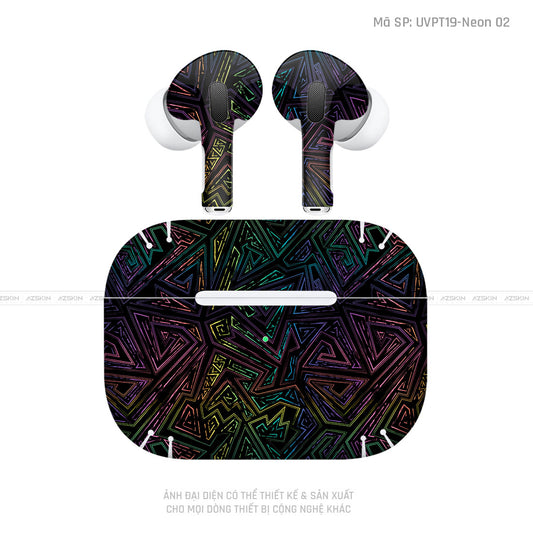 Dán Skin Tai Nghe Airpod 3 Vân Nổi Neon 02 | UVPT19