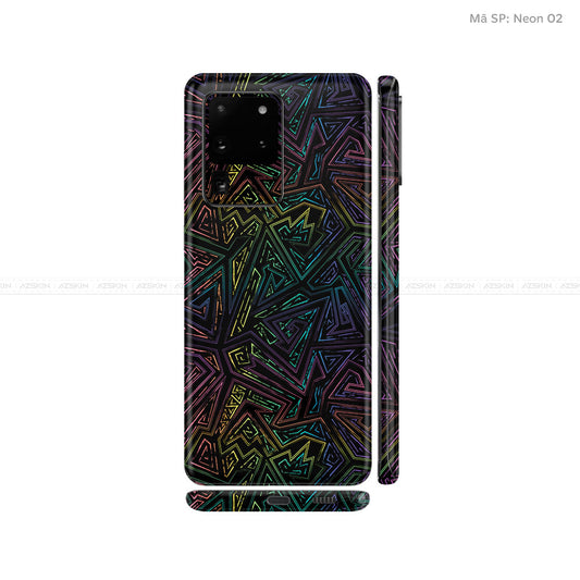 Dán Skin Galaxy S20 Series Vân Neon 02 | UVPT19