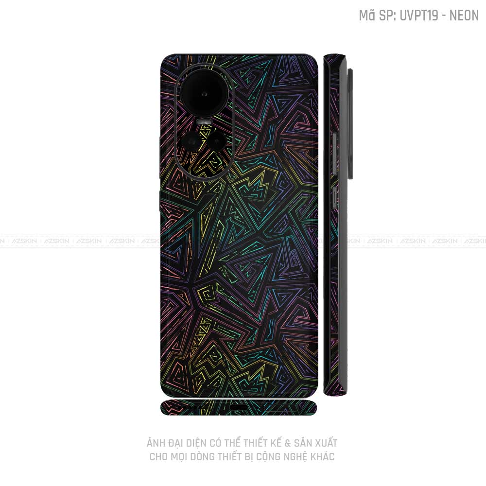Dán Skin Điện Thoại OPPO Reno Series Vân Neon 02 | UVPT19