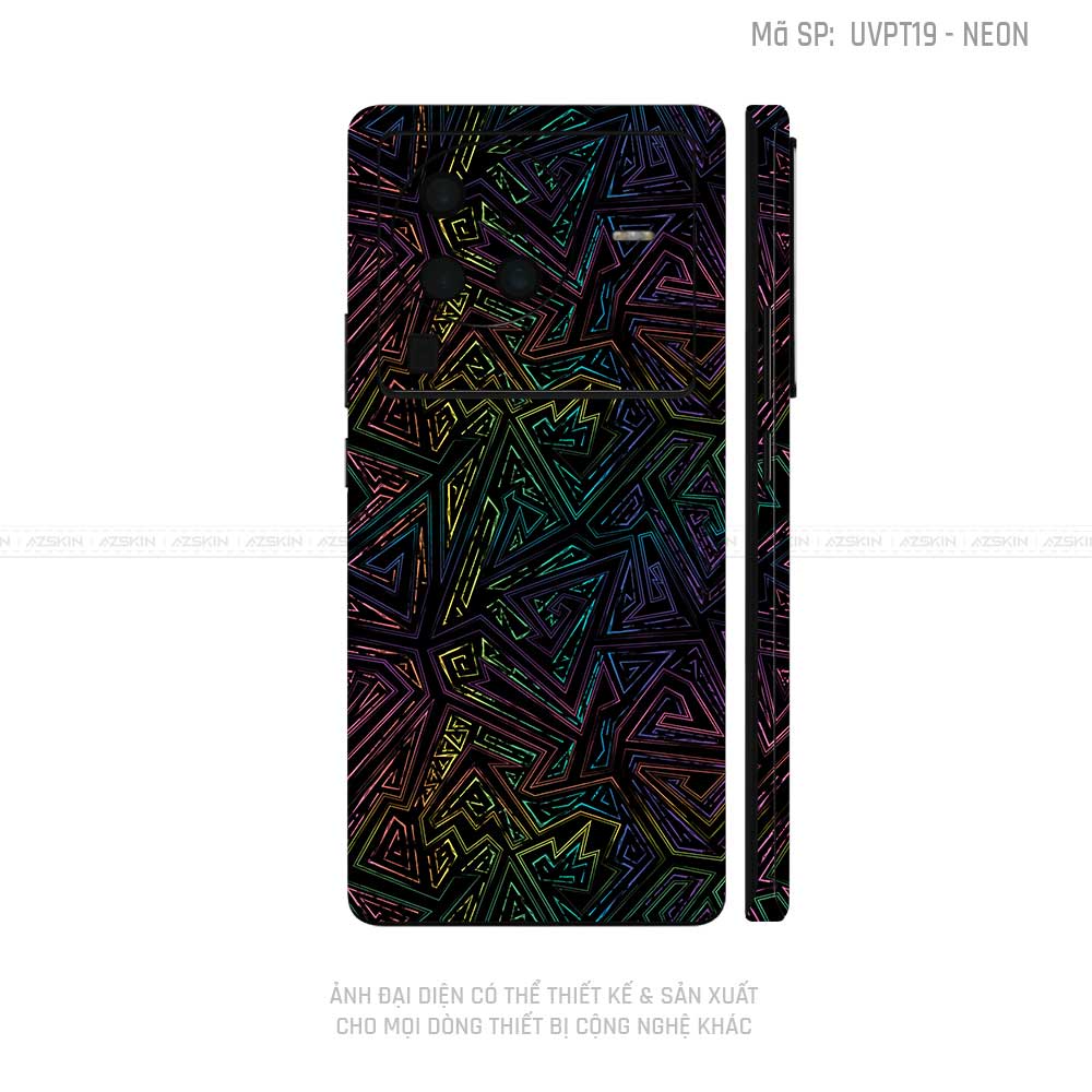 Dán Skin Vivo X Series Vân Neon 02 | UVPT19