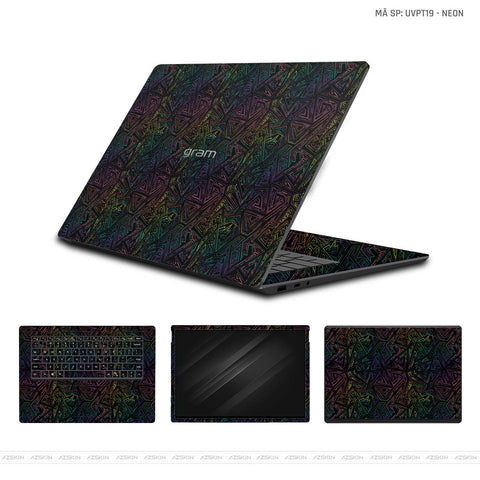 Dán Skin Laptop LG Gram Vân Nổi Neon 02 | UVPT19