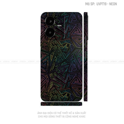 Dán Skin Vivo Y Series Vân Neon 02 | UVPT19