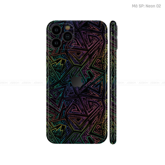 Dán Skin IPhone 11 Series Vân Nổi Neon 02 | UVPT19
