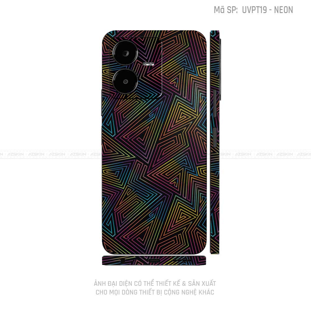 Dán Skin Vivo Y Series Vân Neon 03 | UVPT19