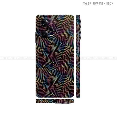 Dán Skin Xiaomi Redmi Note 12 Series Vân Nổi Neon 03 | UVPT19