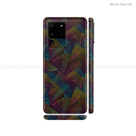 Dán Skin Galaxy S20 Series Vân Neon 03 | UVPT19