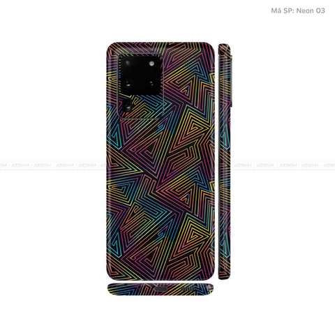Dán Skin Galaxy S20 Series Vân Neon 03 | UVPT19